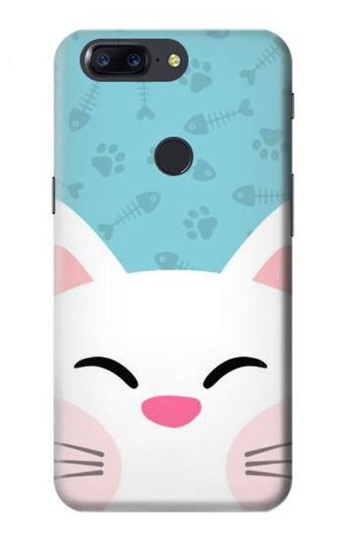 S3542 Cute Cat Cartoon Case Cover Custodia per OnePlus 5T