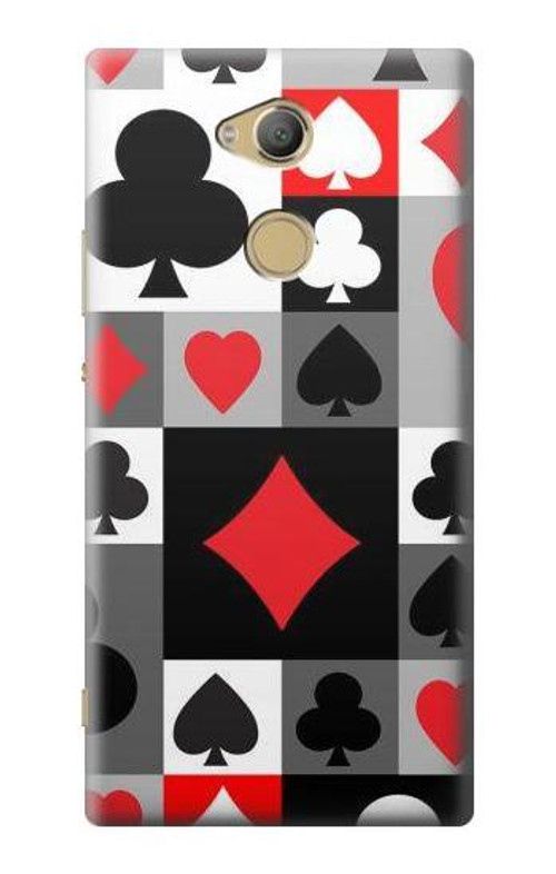 S3463 Poker Card Suit Case Cover Custodia per Sony Xperia XA2 Ultra
