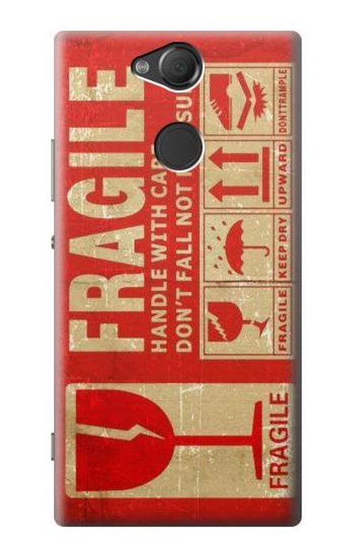 S3552 Vintage Fragile Label Art Case Cover Custodia per Sony Xperia XA2