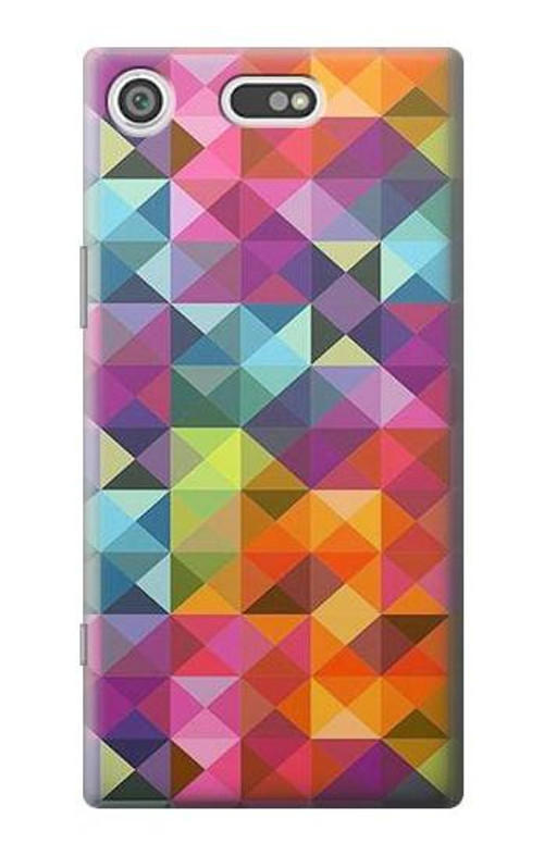 S3477 Abstract Diamond Pattern Case Cover Custodia per Sony Xperia XZ1