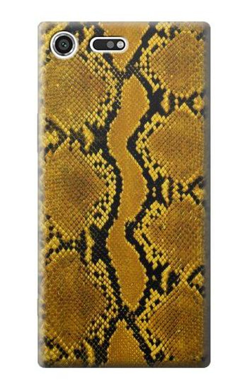 S3365 Yellow Python Skin Graphic Print Case Cover Custodia per Sony Xperia XZ Premium