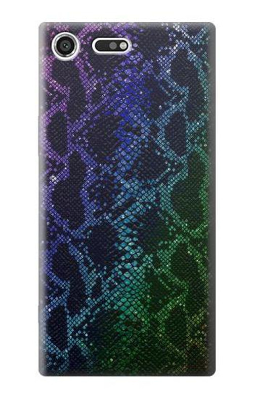 S3366 Rainbow Python Skin Graphic Print Case Cover Custodia per Sony Xperia XZ Premium