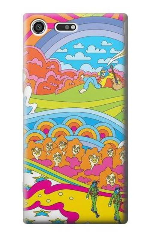 S3407 Hippie Art Case Cover Custodia per Sony Xperia XZ Premium