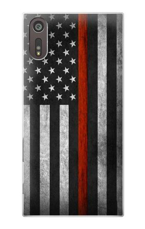 S3472 Firefighter Thin Red Line Flag Case Cover Custodia per Sony Xperia XZ