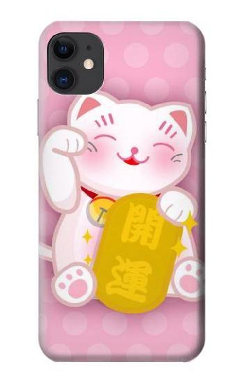 S3025 Pink Maneki Neko Lucky Cat Case Cover Custodia per iPhone 11