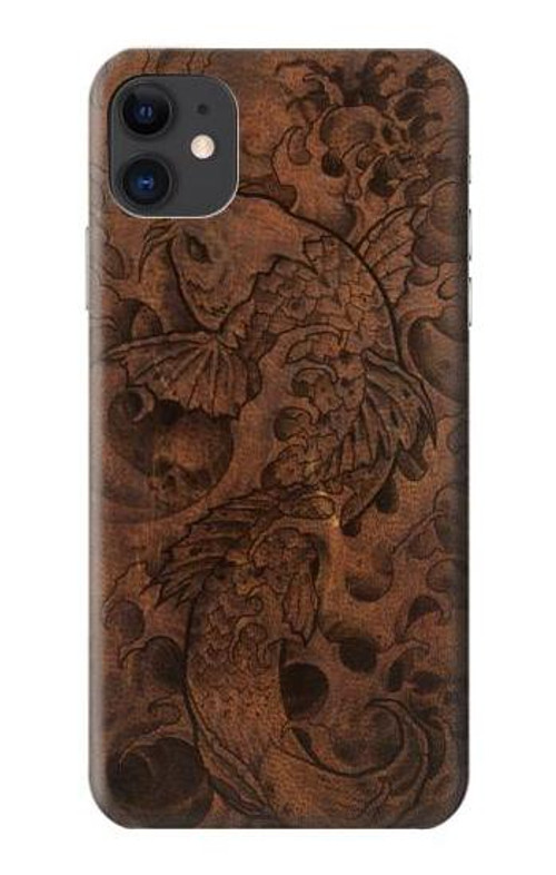 S3405 Fish Tattoo Leather Graphic Print Case Cover Custodia per iPhone 11