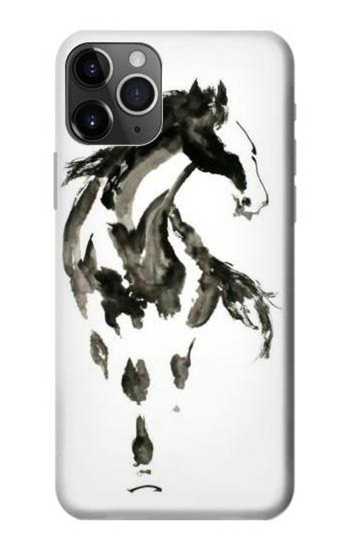 S1031 Horse Paintbrush Case Cover Custodia per iPhone 11 Pro