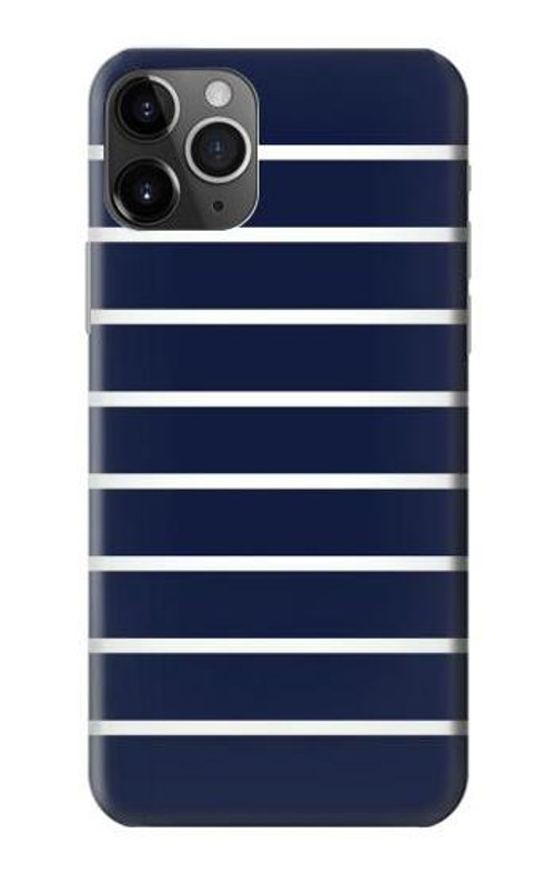 S2767 Navy White Striped Case Cover Custodia per iPhone 11 Pro
