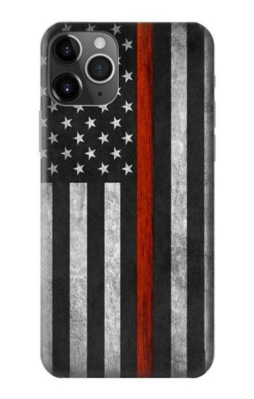 S3472 Firefighter Thin Red Line Flag Case Cover Custodia per iPhone 11 Pro