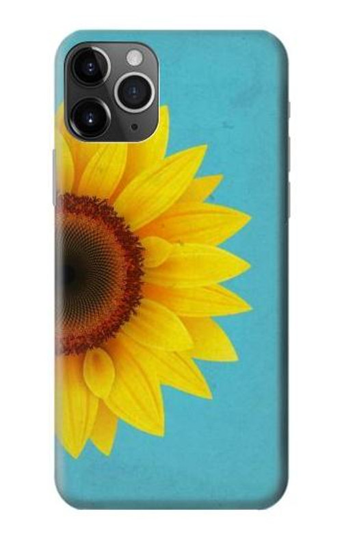 S3039 Vintage Sunflower Blue Case Cover Custodia per iPhone 11 Pro Max