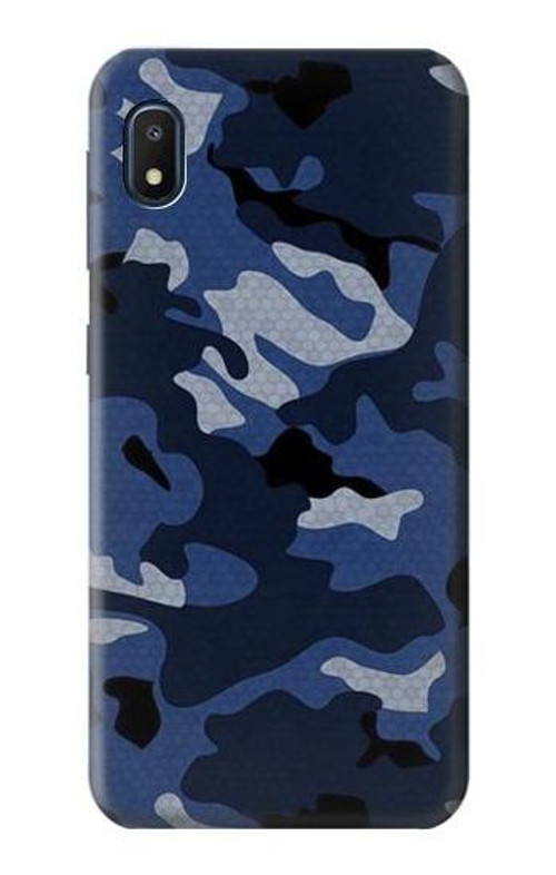 S2959 Navy Blue Camo Camouflage Case Cover Custodia per Samsung Galaxy A10e