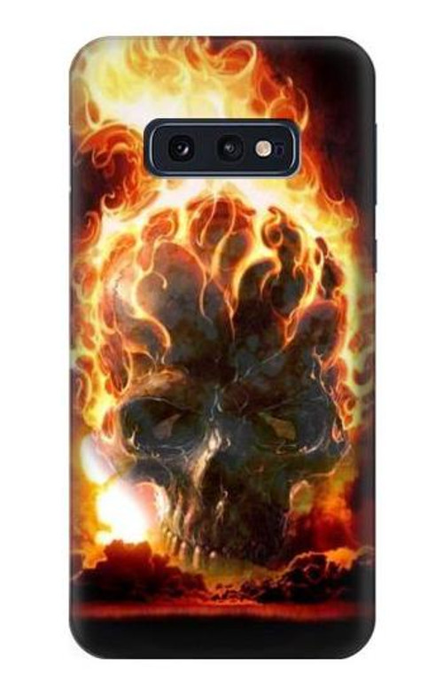 S0863 Hell Fire Skull Case Cover Custodia per Samsung Galaxy S10e