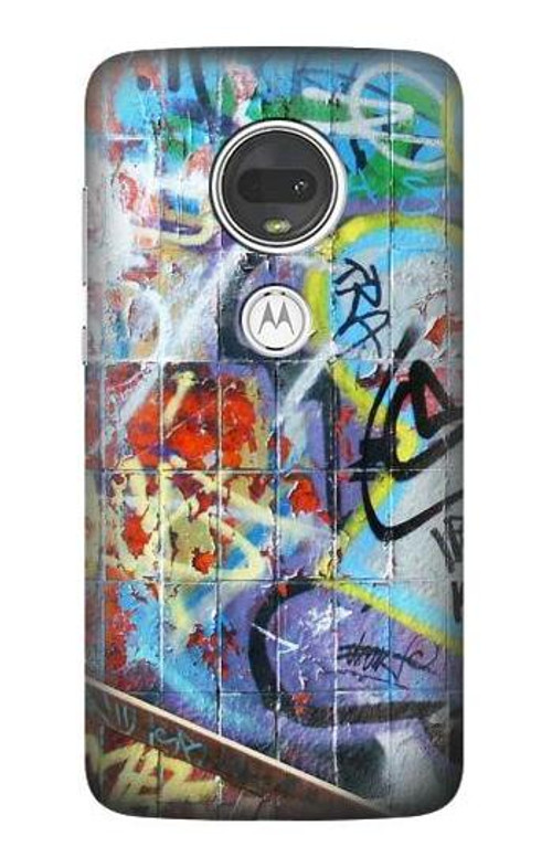 S0588 Wall Graffiti Case Cover Custodia per Motorola Moto G7, Moto G7 Plus