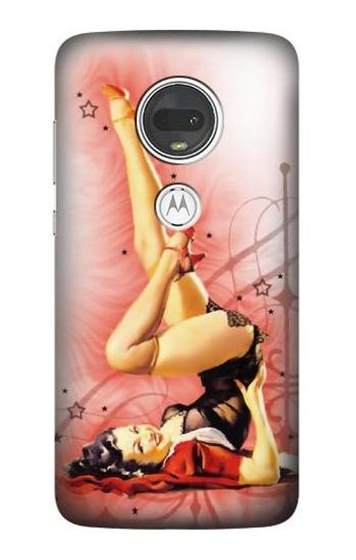 S1669 Pinup Girl Vintage Case Cover Custodia per Motorola Moto G7, Moto G7 Plus