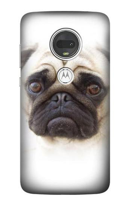 S1852 Pug Dog Case Cover Custodia per Motorola Moto G7, Moto G7 Plus