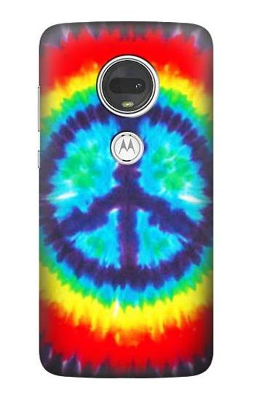 S1870 Tie Dye Peace Case Cover Custodia per Motorola Moto G7, Moto G7 Plus