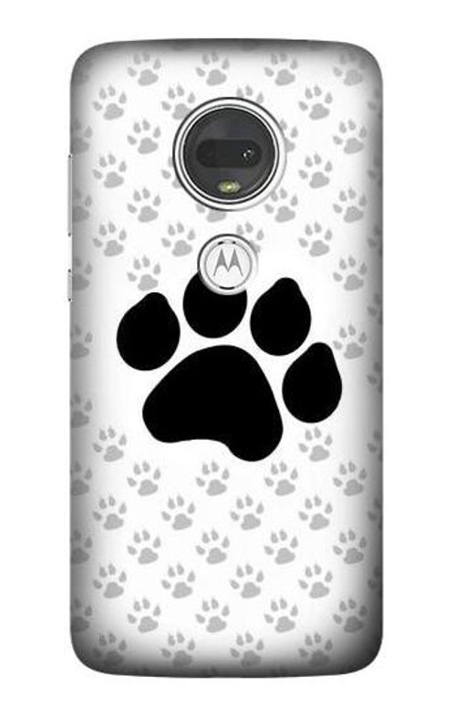 S2355 Paw Foot Print Case Cover Custodia per Motorola Moto G7, Moto G7 Plus