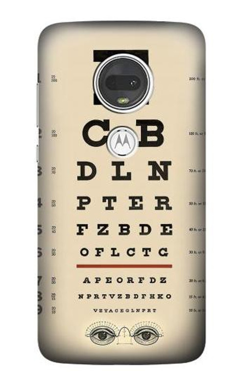 S2502 Eye Exam Chart Decorative Decoupage Poster Case Cover Custodia per Motorola Moto G7, Moto G7 Plus