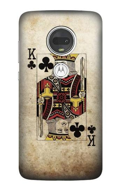 S2528 Poker King Card Case Cover Custodia per Motorola Moto G7, Moto G7 Plus