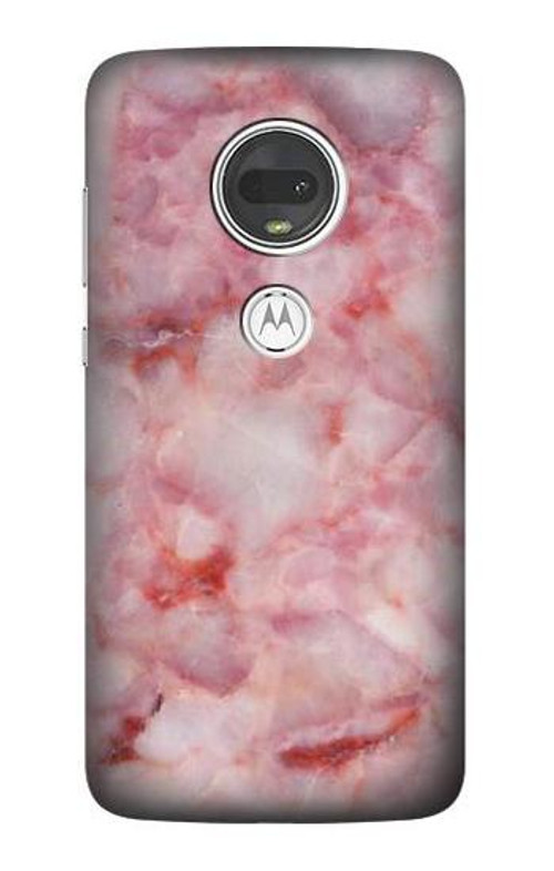 S2843 Pink Marble Texture Case Cover Custodia per Motorola Moto G7, Moto G7 Plus