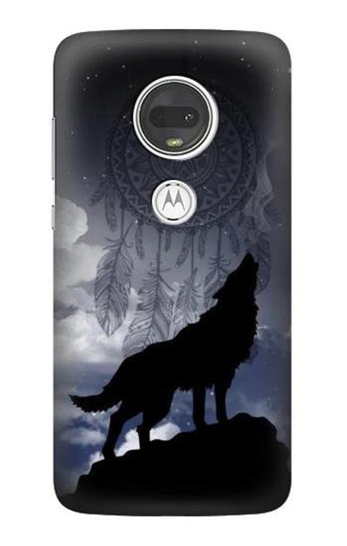 S3011 Dream Catcher Wolf Howling Case Cover Custodia per Motorola Moto G7, Moto G7 Plus