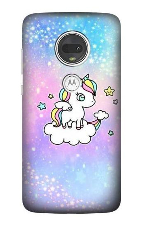 S3256 Cute Unicorn Cartoon Case Cover Custodia per Motorola Moto G7, Moto G7 Plus