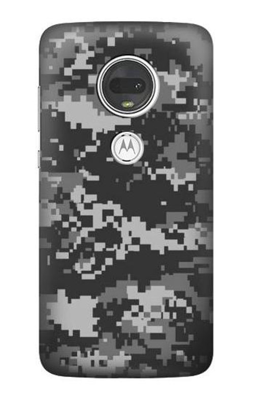 S3293 Urban Black Camo Camouflage Case Cover Custodia per Motorola Moto G7, Moto G7 Plus