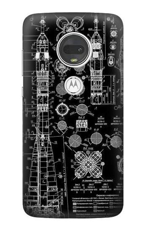 S3436 Apollo Blue Print Case Cover Custodia per Motorola Moto G7, Moto G7 Plus