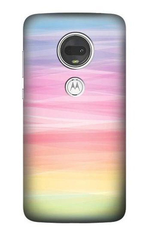 S3507 Colorful Rainbow Pastel Case Cover Custodia per Motorola Moto G7, Moto G7 Plus