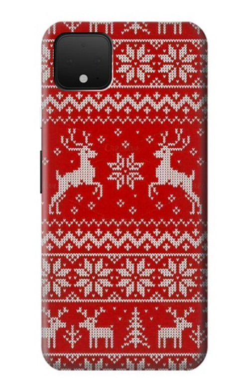 S2835 Christmas Reindeer Knitted Pattern Case Cover Custodia per Google Pixel 4
