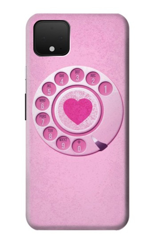 S2847 Pink Retro Rotary Phone Case Cover Custodia per Google Pixel 4