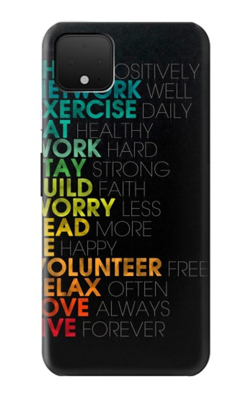 S3523 Think Positive Words Quotes Case Cover Custodia per Google Pixel 4 XL