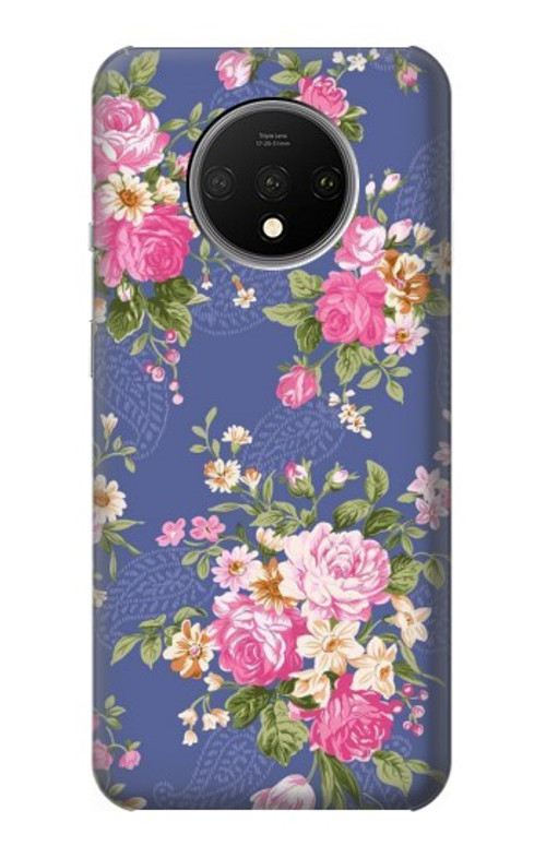 S3265 Vintage Flower Pattern Case Cover Custodia per OnePlus 7T