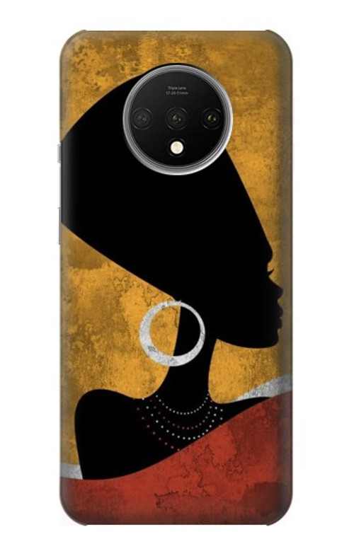 S3453 African Queen Nefertiti Silhouette Case Cover Custodia per OnePlus 7T