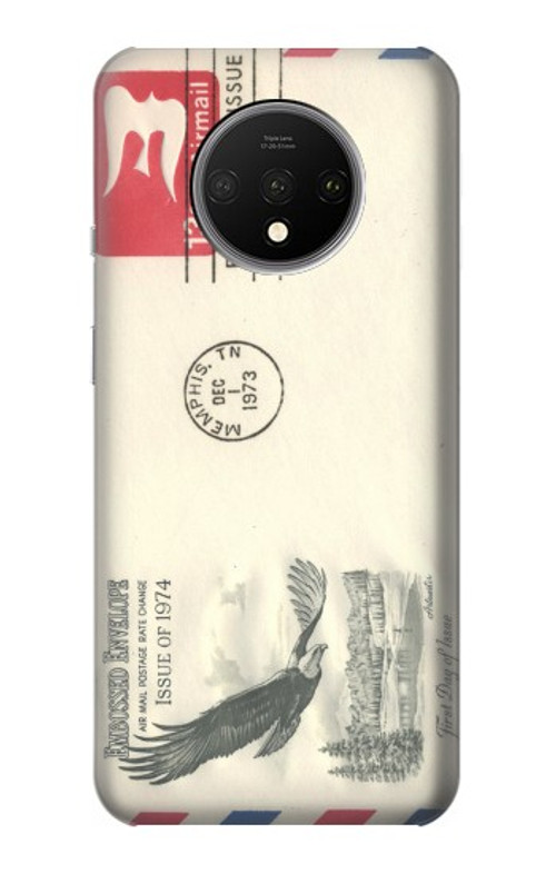 S3551 Vintage Airmail Envelope Art Case Cover Custodia per OnePlus 7T