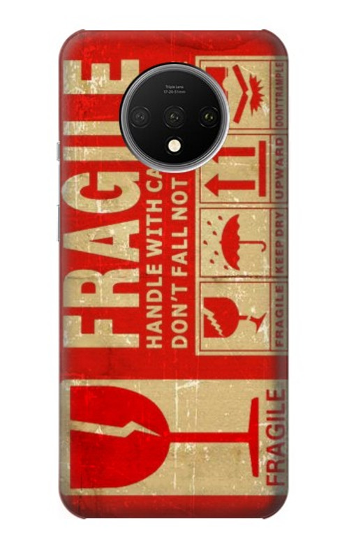 S3552 Vintage Fragile Label Art Case Cover Custodia per OnePlus 7T