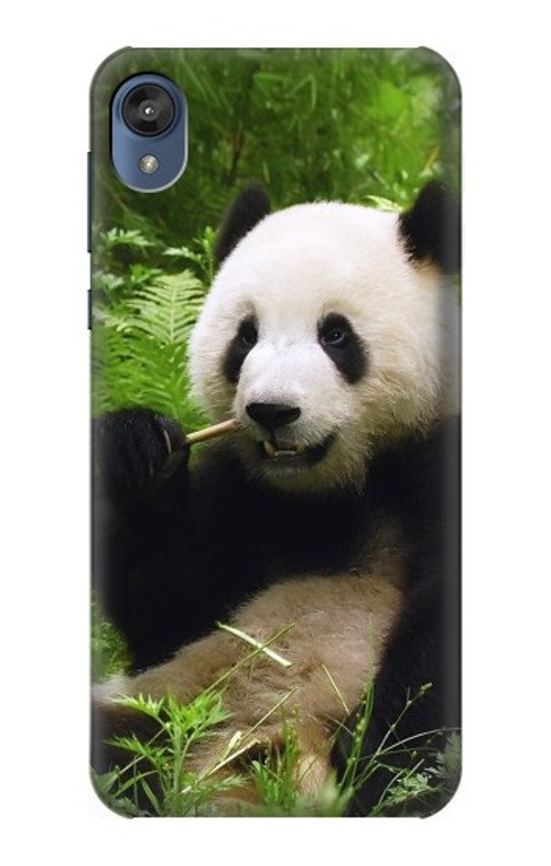 S1073 Panda Enjoy Eating Case Cover Custodia per Motorola Moto E6, Moto E (6th Gen)