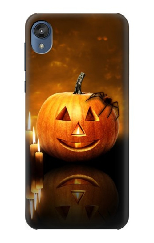 S1083 Pumpkin Spider Candles Halloween Case Cover Custodia per Motorola Moto E6, Moto E (6th Gen)