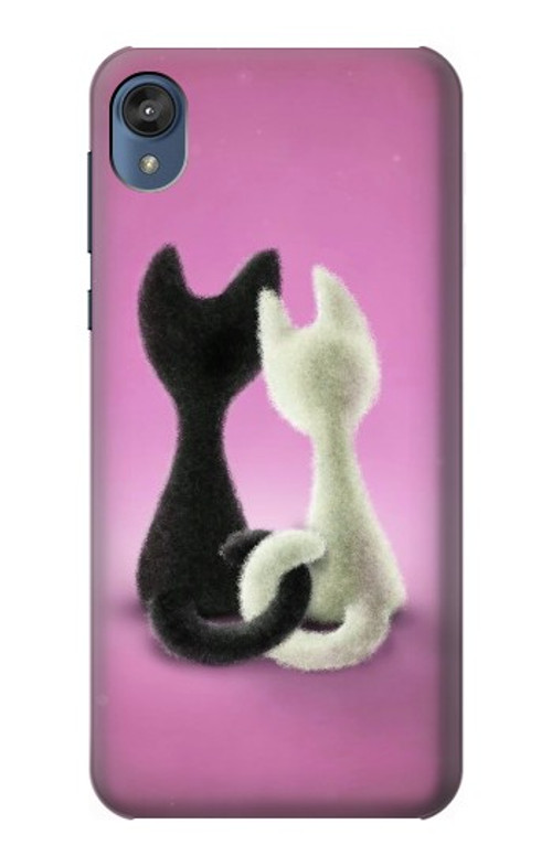 S1832 Love Cat Case Cover Custodia per Motorola Moto E6, Moto E (6th Gen)