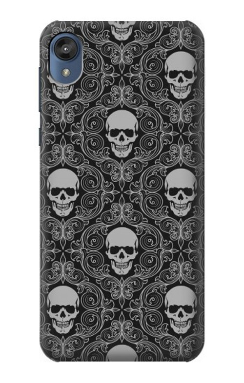 S2371 Skull Vintage Monochrome Pattern Case Cover Custodia per Motorola Moto E6, Moto E (6th Gen)