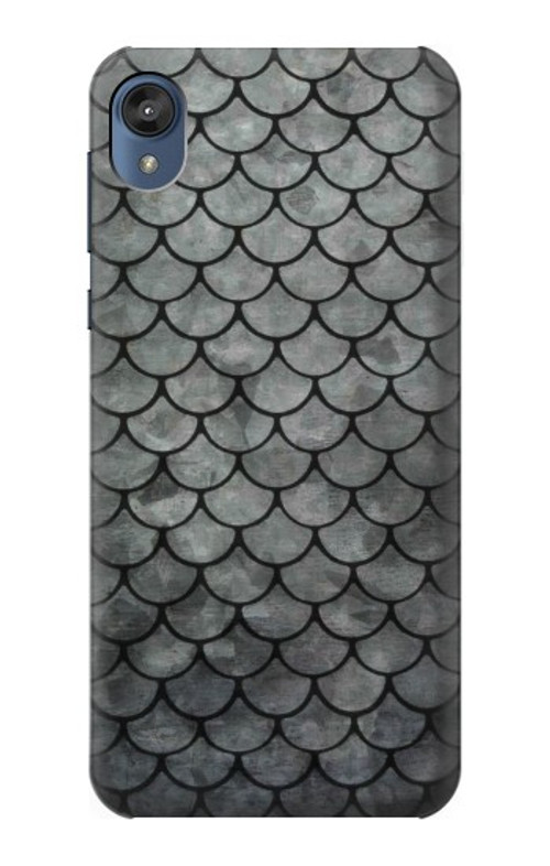 S2950 Silver Fish Scale Case Cover Custodia per Motorola Moto E6, Moto E (6th Gen)