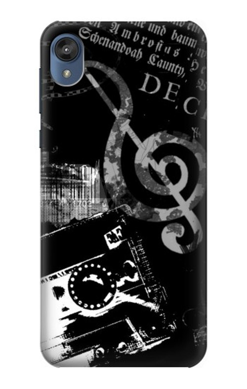 S3197 Music Cassette Note Case Cover Custodia per Motorola Moto E6, Moto E (6th Gen)