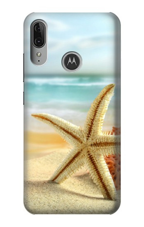 S1117 Starfish on the Beach Case Cover Custodia per Motorola Moto E6 Plus, Moto E6s