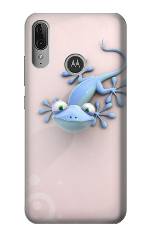 S1631 Funny Gecko Lizard Case Cover Custodia per Motorola Moto E6 Plus, Moto E6s