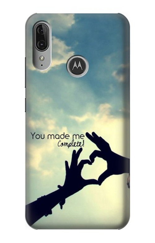 S2640 You Made Me Complete Love Case Cover Custodia per Motorola Moto E6 Plus, Moto E6s