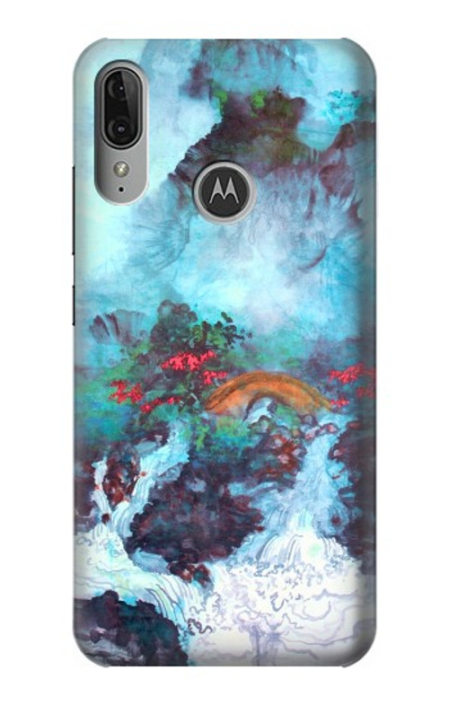 S2724 White Dragon Pool Lui Haisu Case Cover Custodia per Motorola Moto E6 Plus, Moto E6s