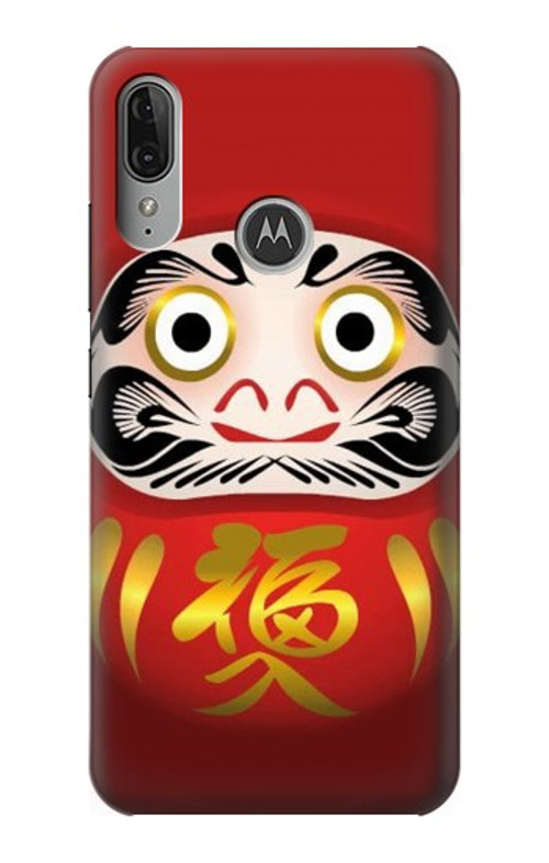 S2839 Japan Daruma Doll Case Cover Custodia per Motorola Moto E6 Plus, Moto E6s