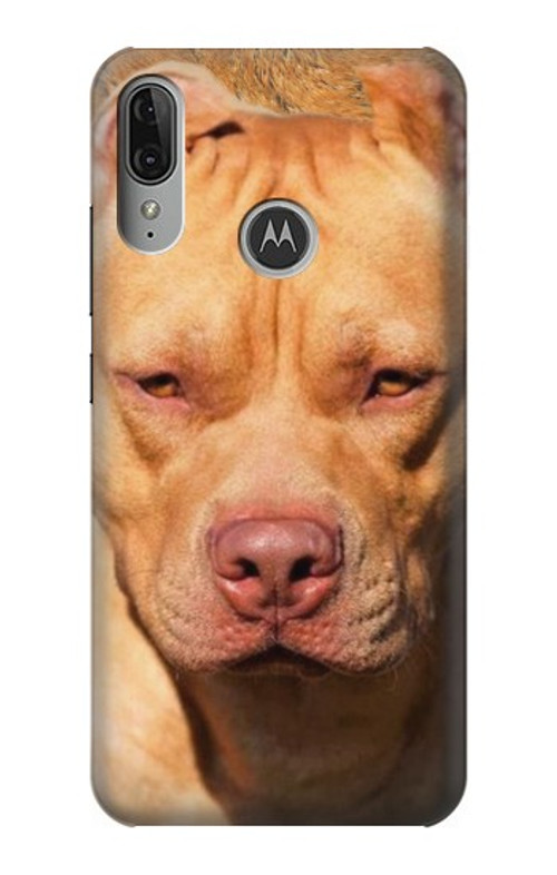 S2903 American Pitbull Dog Case Cover Custodia per Motorola Moto E6 Plus, Moto E6s