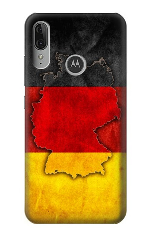 S2935 Germany Flag Map Case Cover Custodia per Motorola Moto E6 Plus, Moto E6s