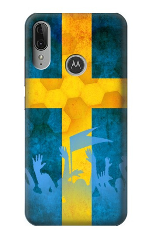 S2990 Sweden Football Soccer Euro 2016 Case Cover Custodia per Motorola Moto E6 Plus, Moto E6s